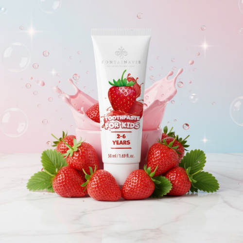 FONTAINAVIE Braškių skonio dantų pasta 2-6 metų vaikams