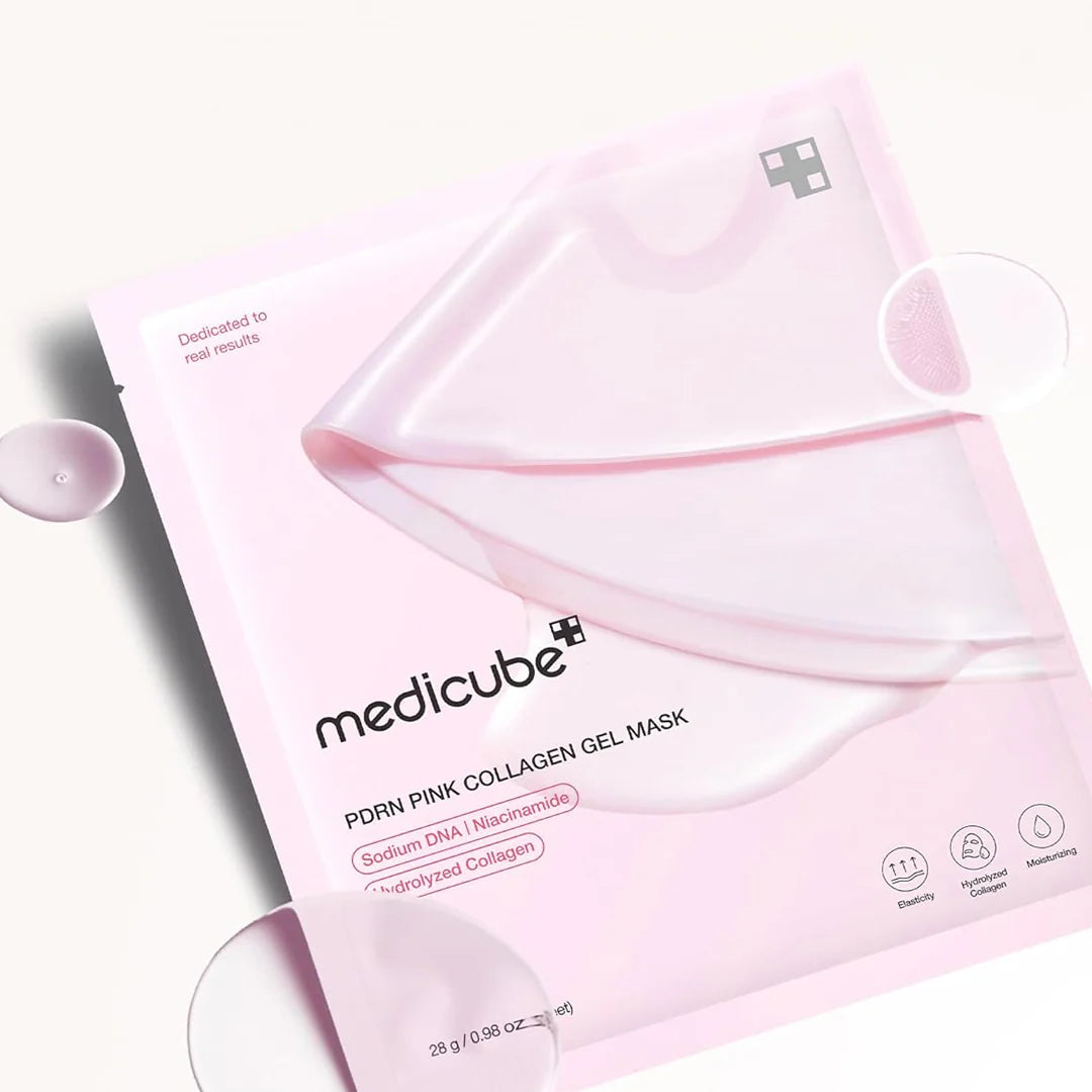 Korejietiška MEDICUBE PDRN Pink Collagen Gel Mask - stangrinamoji veido kaukė