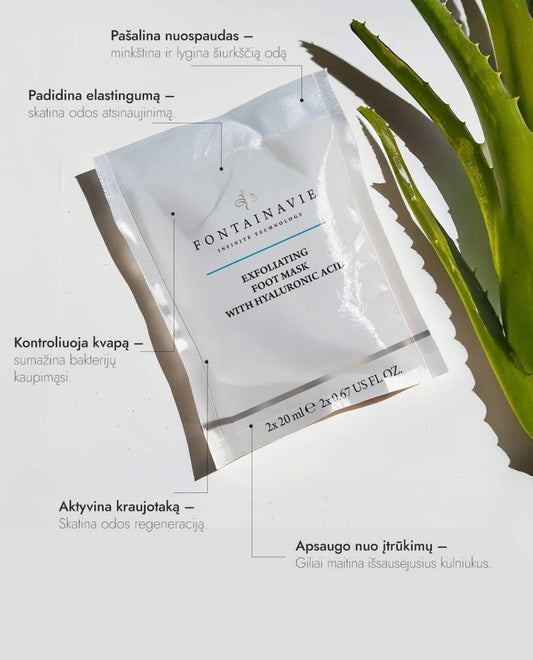 FONTAINAVIE Šveičiamoji pėdų kaukė