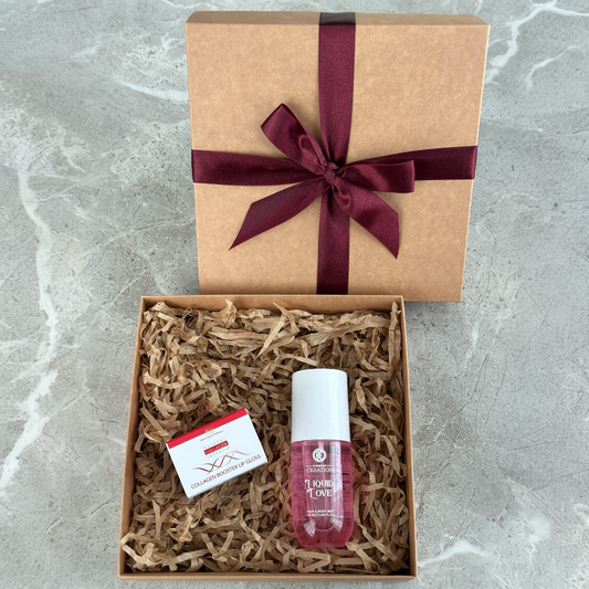 Dovanų rinkinys: Inventia lūpų blizgis + kūno ir plaukų dulksna