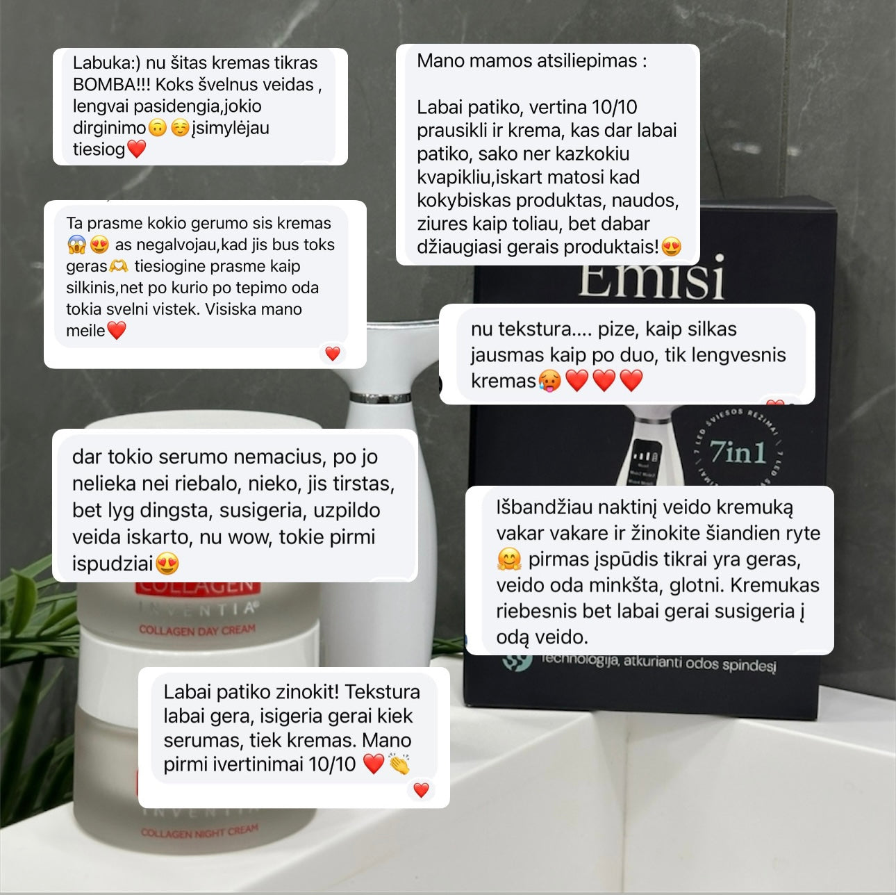 Ryto ir vakaro veido rutina + DOVANA Émisi LED veido masažuoklis