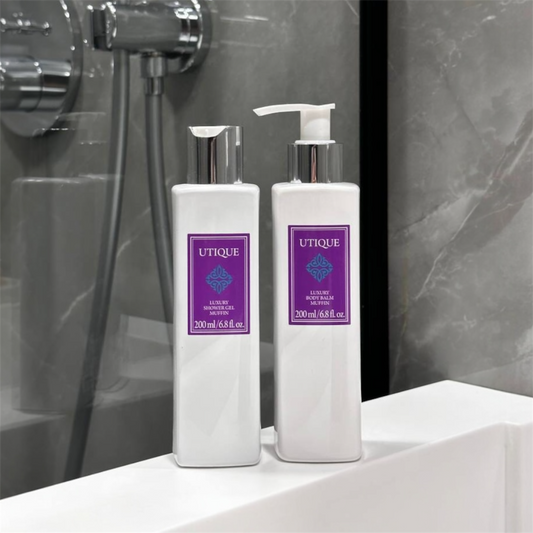 UTIQUE Prabangus prausimosi gelis MUFFIN nišinių kvepalų kvapo