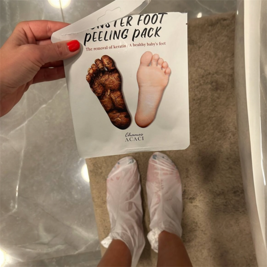 Korėjietiška MONSTER šveičiamoji pėdų kaukė CHAMOS ACACI