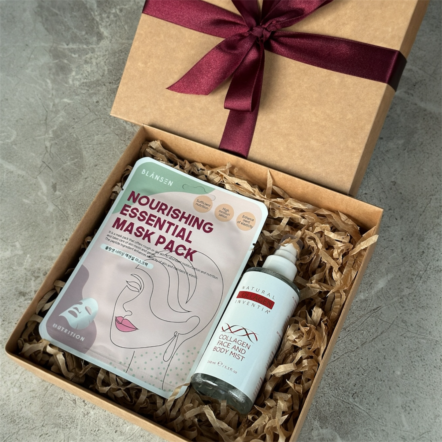 INVENTIA Kolageno drėkinamoji dulksna veidui ir kūnui