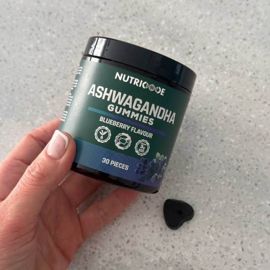 NUTRICODE Ashwagandha vitaminai guminukai – streso mažinimui ir gerai savijautai (be pridėtinio cukraus)