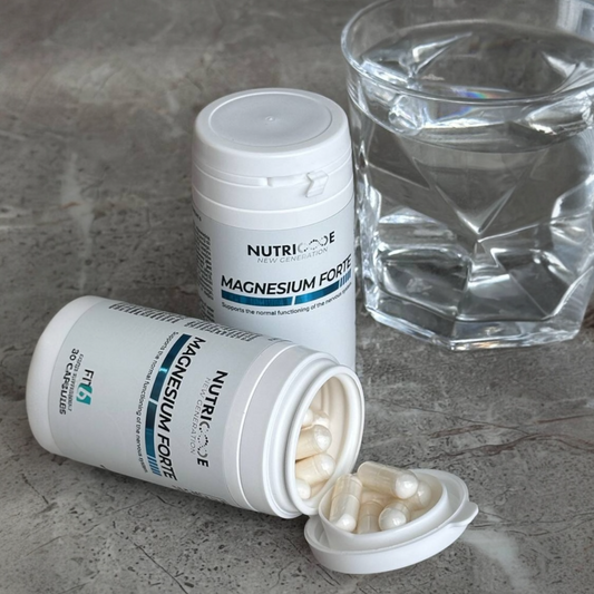NUTRICODE Magnesium Forte magnis – 4 formų kompleksas miegui, nervams ir raumenims