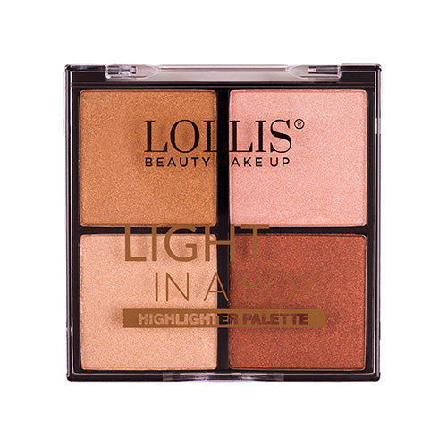 LOLLIS Universali švytėjimo, kontūravimo ir skaistinimo paletė 4 spalvos 04