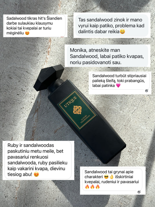 Nišiniai kvepalai UTIQUE Sandalwood & Patchouli 15 ml