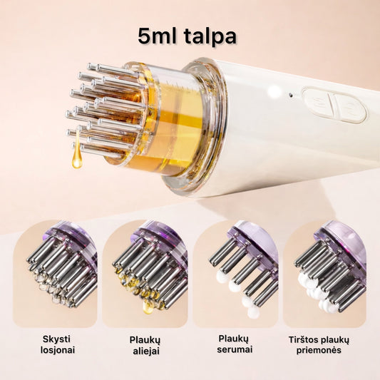 "Émisi" galvos odos masažuoklis su priemonių aplikatoriumi + aliejus Dovana 🎁