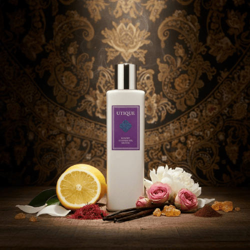 UTIQUE Prabangus prausimosi gelis MUFFIN nišinių kvepalų kvapo