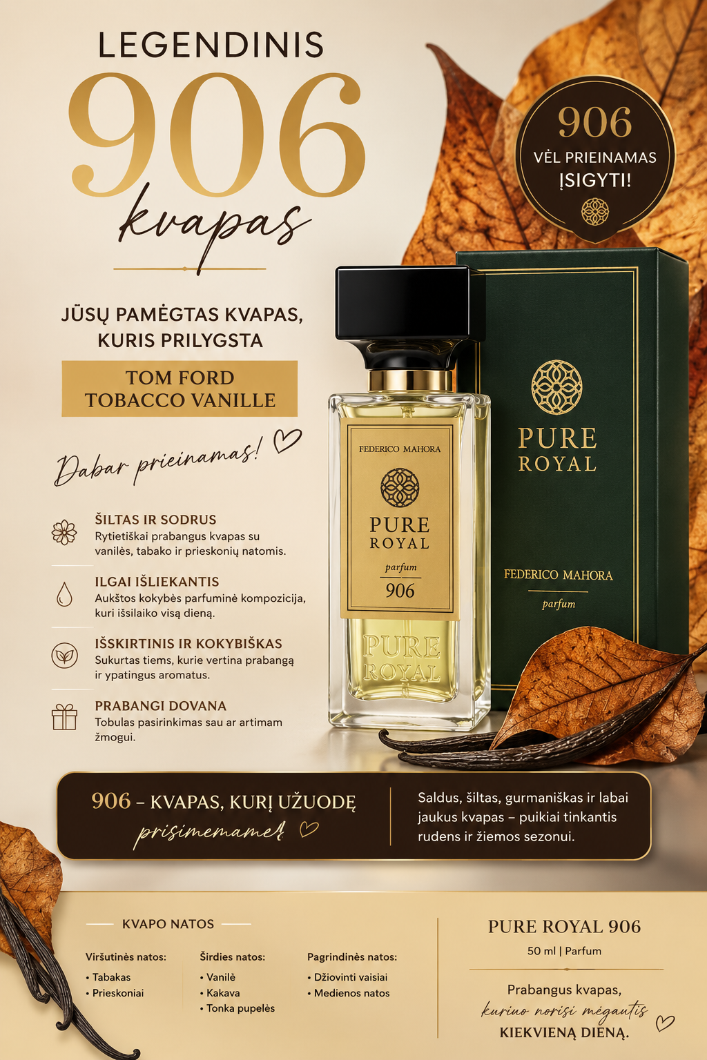 PURE ROYAL kvepalai 906 - unisex 50ml