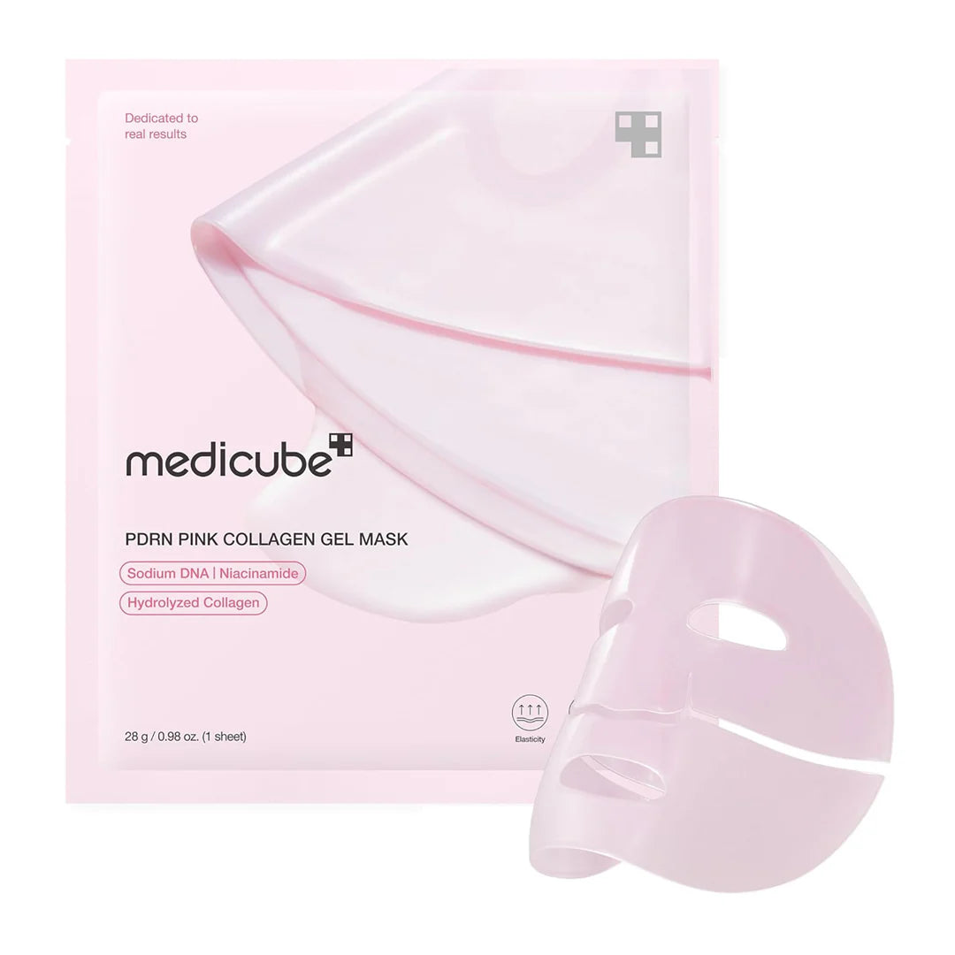 Korejietiška MEDICUBE PDRN Pink Collagen Gel Mask - stangrinamoji veido kaukė