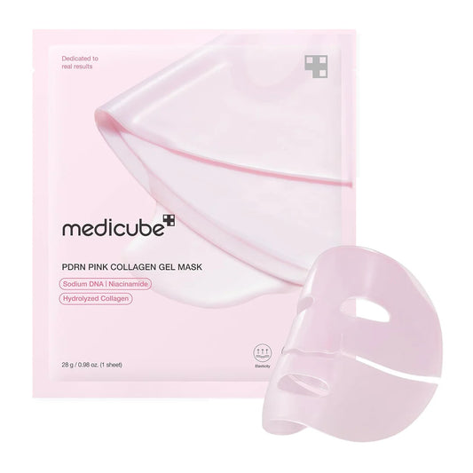 Korejietiška MEDICUBE PDRN Pink Collagen Gel Mask - stangrinamoji veido kaukė