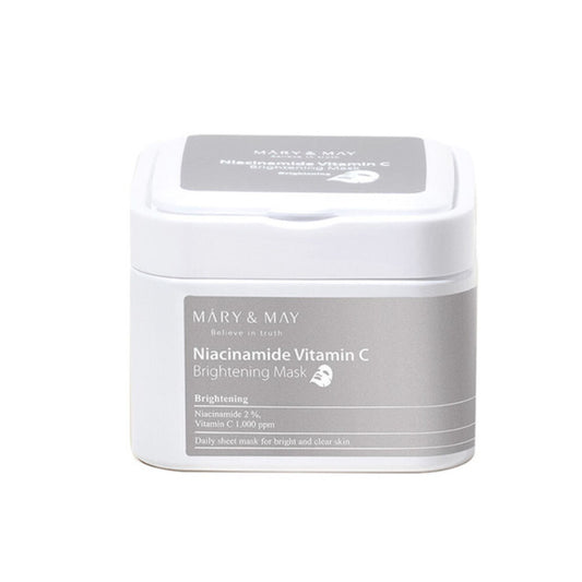 Mary & May – Niacinamide Vitamin C skaistinančios ir maitinančios lakštinės veido kaukės, 30vnt