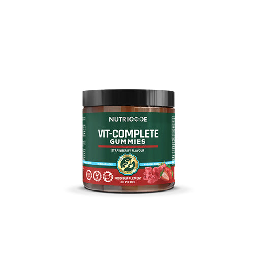 NUTRICODE Vit-Complete vitaminai guminukai energijai, odai ir imuninei sistemai (be pridėtinio cukraus)