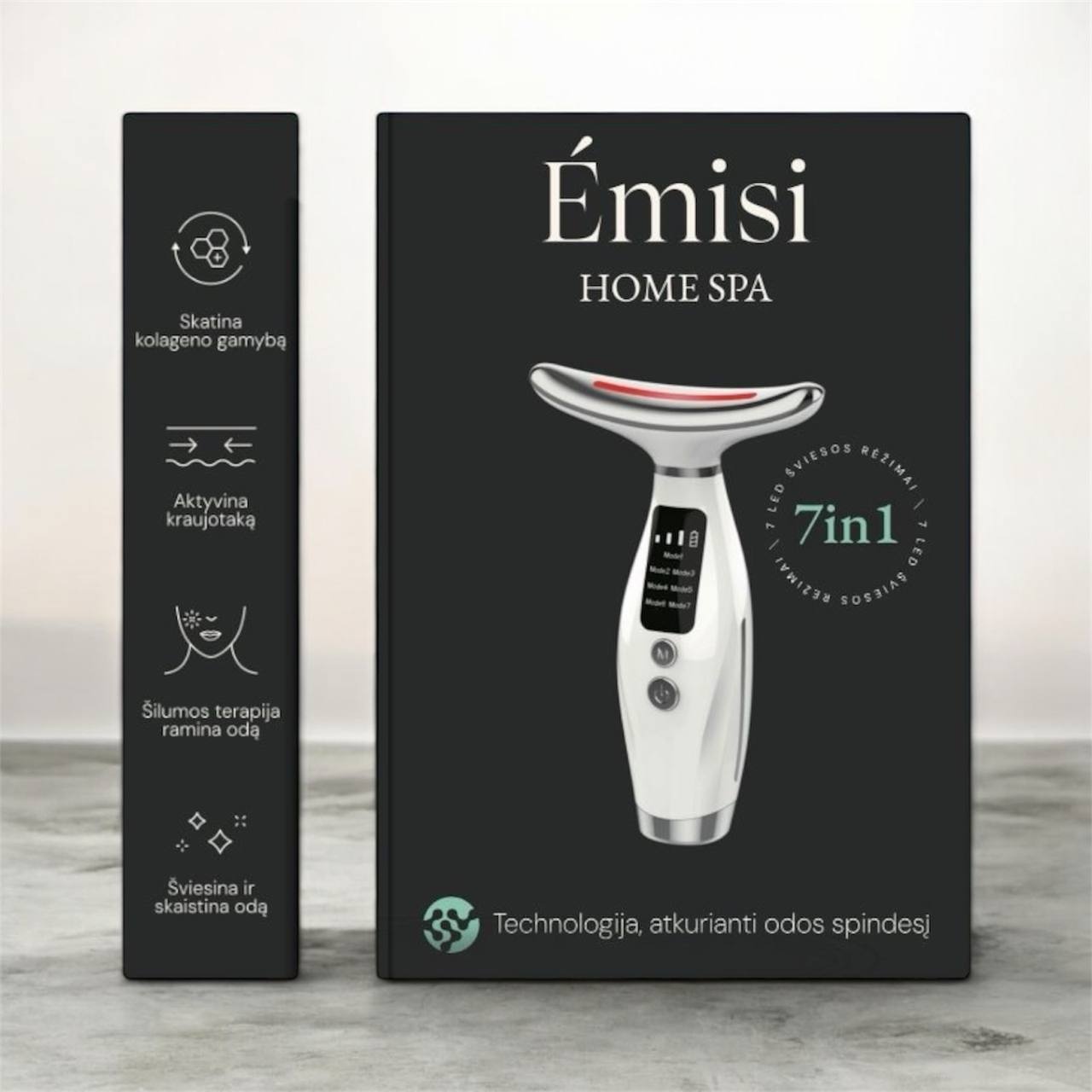 Veidą modeliuojantis LED masažuoklis "Emisi"