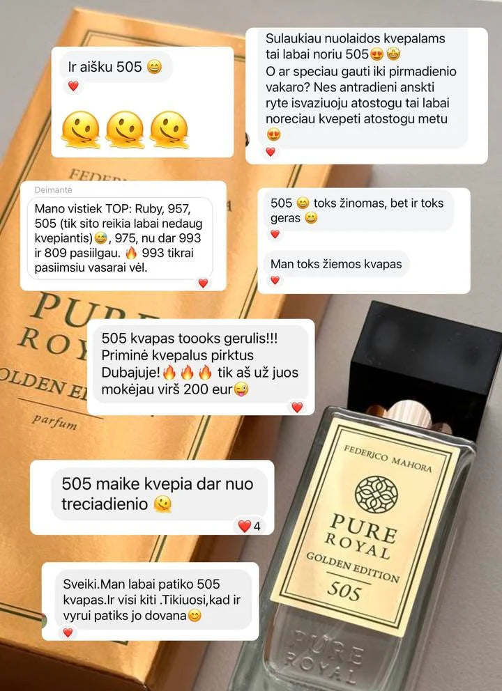 PURE ROYAL kvepalai 505 - unisex 50ml GOLDEN EDITION