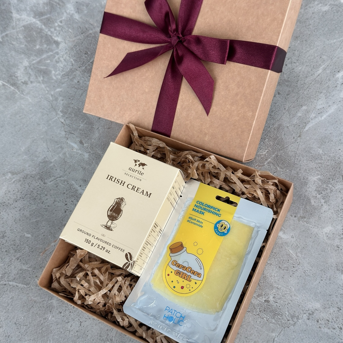 Dovanų rinkinys: Kava (Irish Cream) + veido kaukė