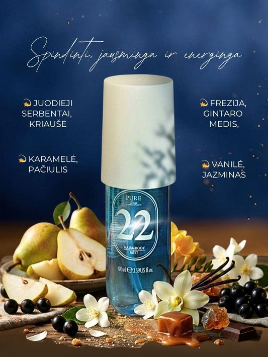 PURE SUN 22 kvapo plaukų ir kūno dulksna