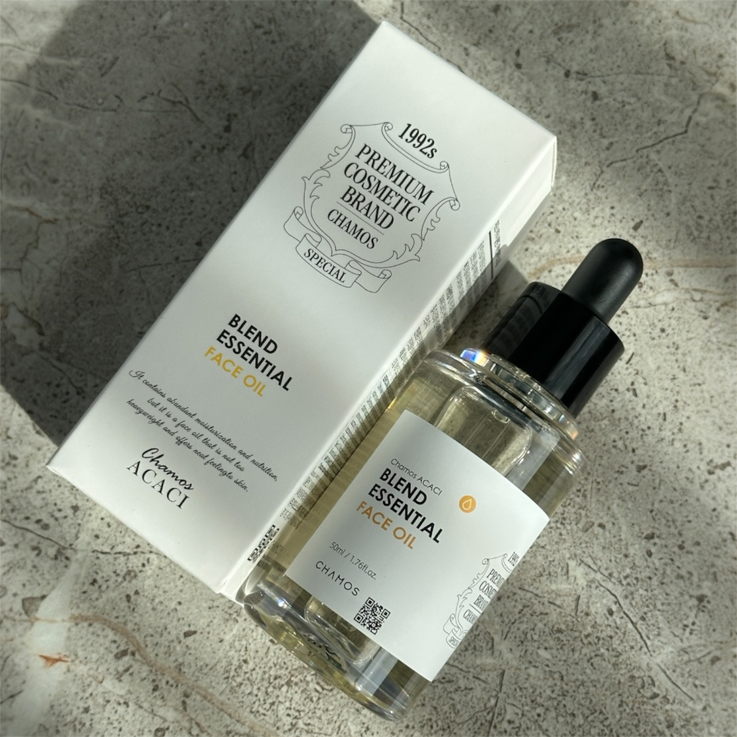 BLEND ESSENTIAL natūralus ir maitinamasis veido aliejus CHAMOS ACACI
