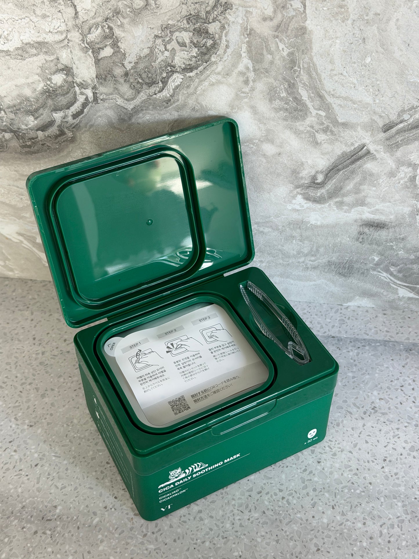 VT Cosmetics Cica Daily Soothing Mask raminamųjų lakštinių veido kaukių rinkinys, 30 vnt.