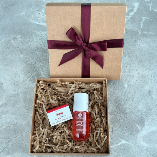 Dovanų rinkinys: Inventia lūpų blizgis + kūno ir plaukų dulksna