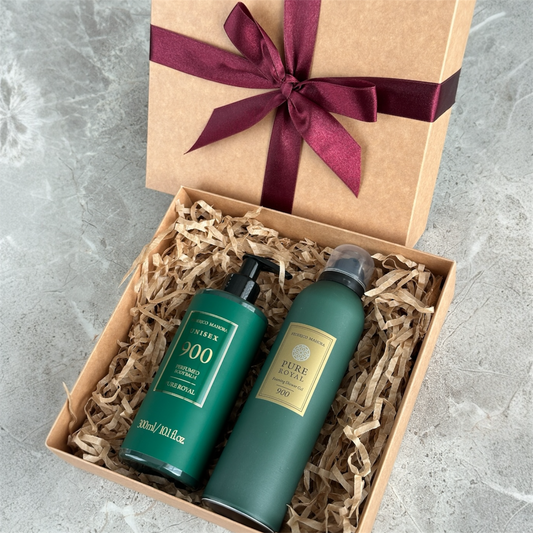 Dovanų rinkinys: 900 dušo putos + 900 kūno balzamas