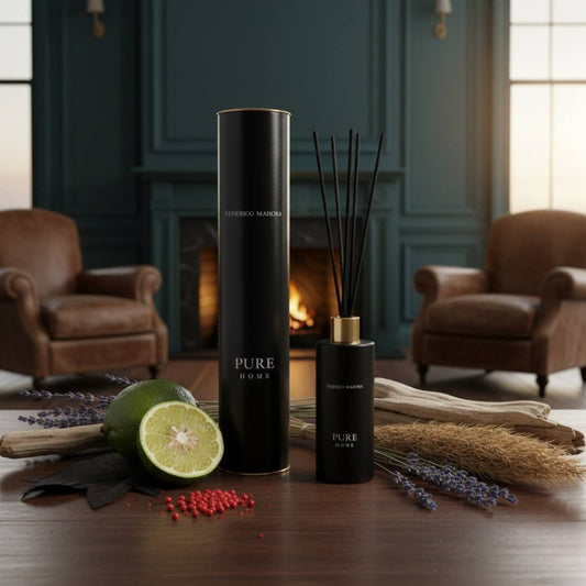 Aliejinis namų kvapas 473 su lazdelėmis HOME RITUAL juodas 100 ml