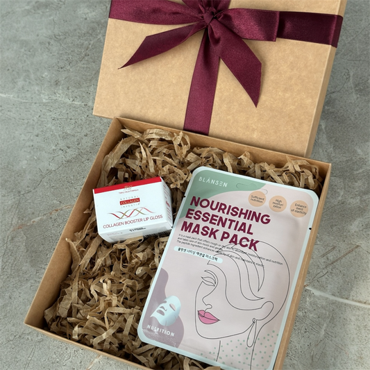 Dovanų rinkinys: Lūpų blizgis + Veido kaukė