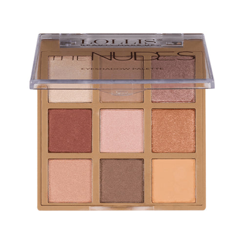 LOLLIS Akių šešėlių paletė NUDE, 9 spalvos – 01