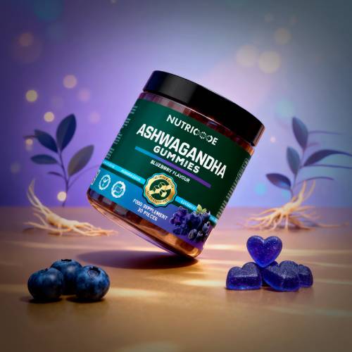 NUTRICODE Ashwagandha vitaminai guminukai – streso mažinimui ir gerai savijautai (be pridėtinio cukraus)