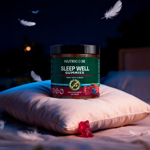 NUTRICODE Sleep Well vitaminai guminukai – miegui ir ramybei (be pridėtinio cukraus)