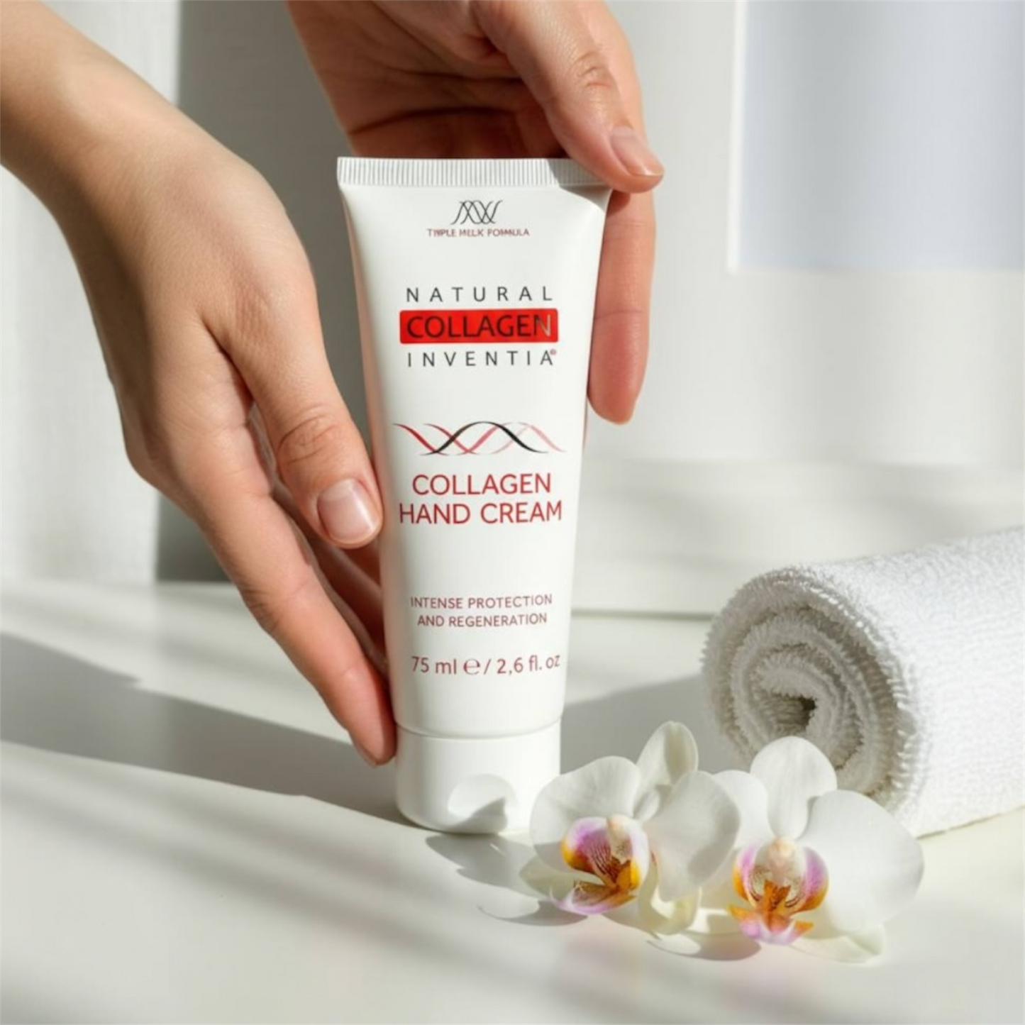 Inventia kolageno intensyviai drėkinantis rankų ir nagų kremas 75 ml
