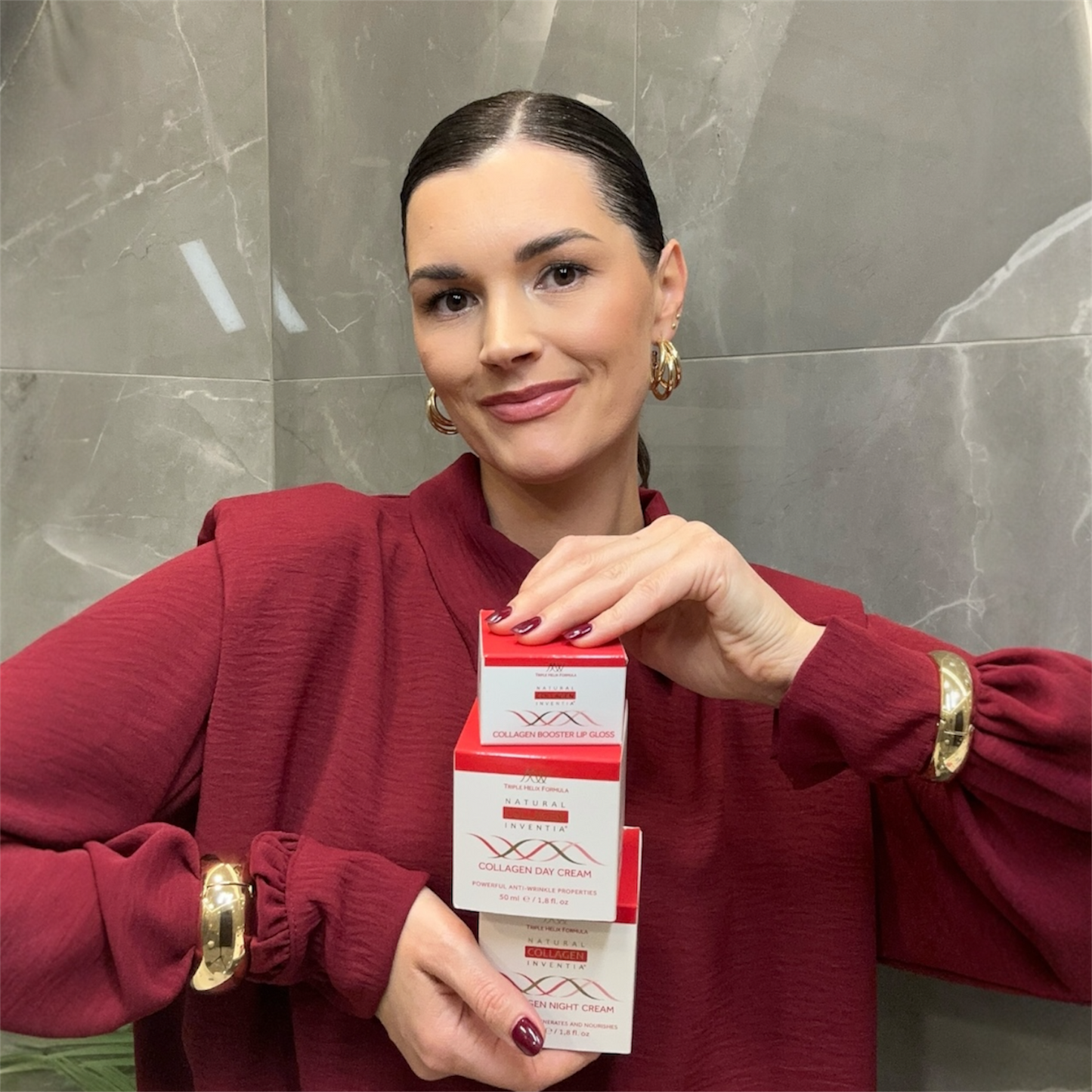 INVENTIA Naktinis natūralaus jūrinio kolageno veido kremas 50ml