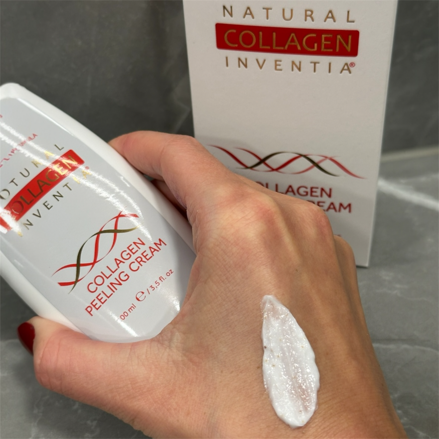 INVENTIA natūralaus kolageno kreminis veido šveitiklis 100 ml