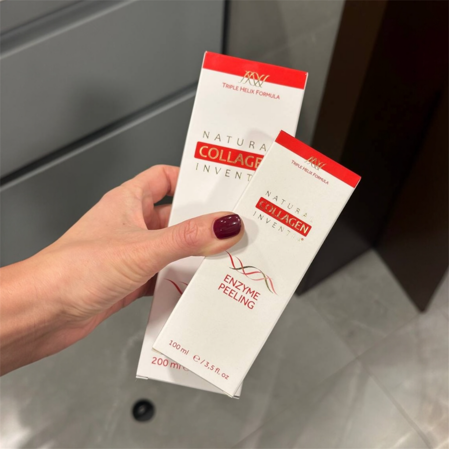 INVENTIA Kolageno enziminis veido šveitiklis - kaukė