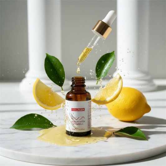 INVENTIA kolageno šviesinantis serumas su vitaminu C veidui