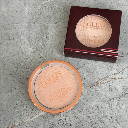LOLLIS Kompaktinė pudra 01 su SPF15 apsauga