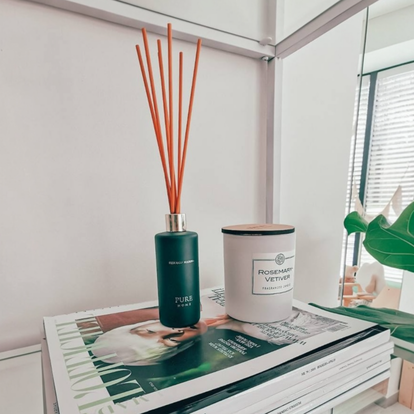 Aliejinis namų kvapas 900 su lazdelėmis HOME RITUAL žalias 100 ml