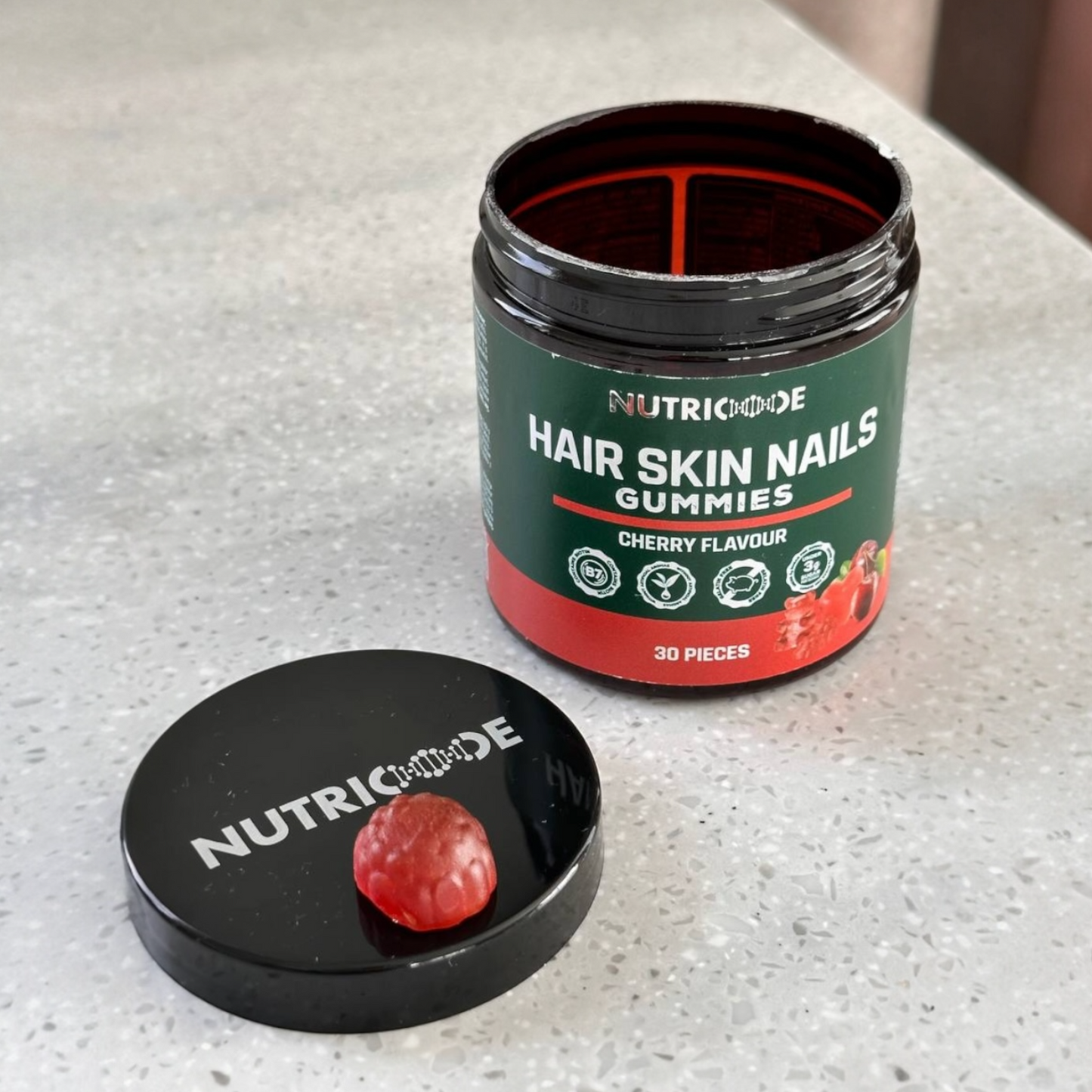 NUTRICODE Hair Skin Nails vitaminai guminukai odai, plaukams ir nagams (be pridėtinio cukraus)