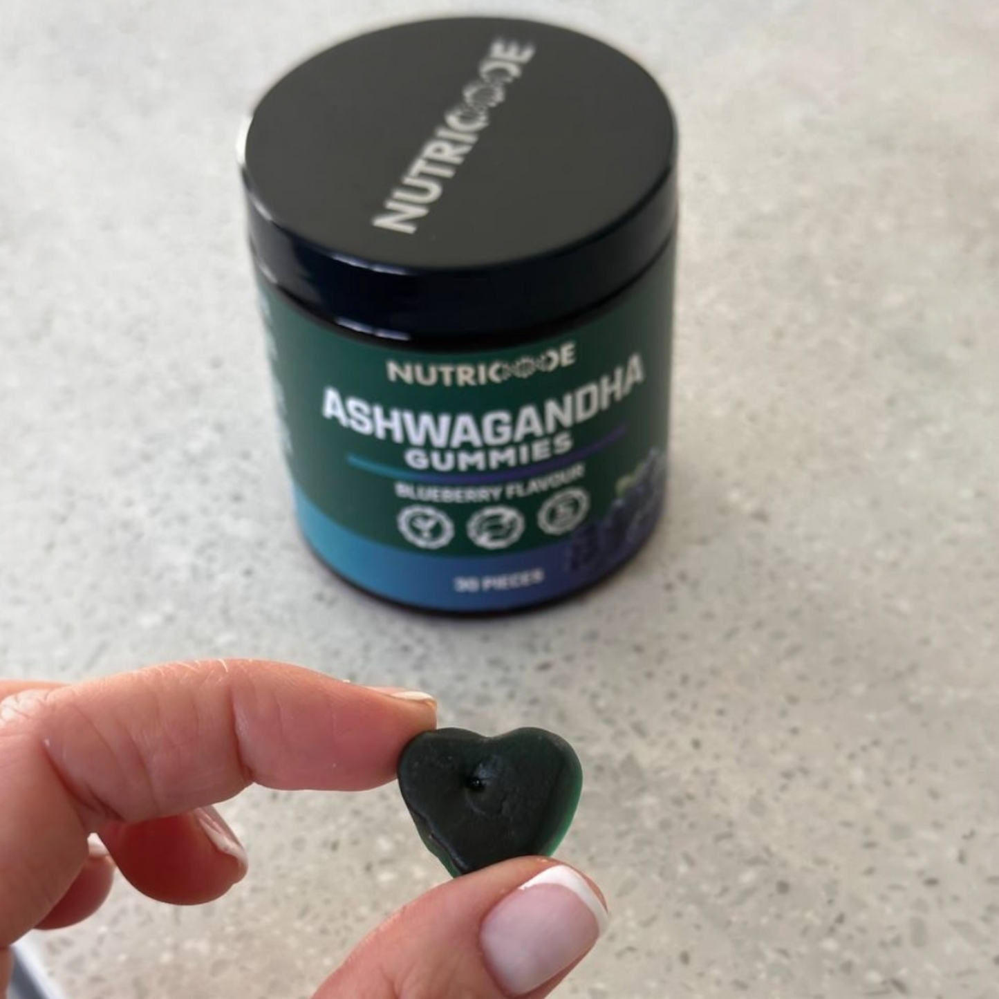 NUTRICODE Ashwagandha vitaminai guminukai – streso mažinimui ir gerai savijautai (be pridėtinio cukraus)