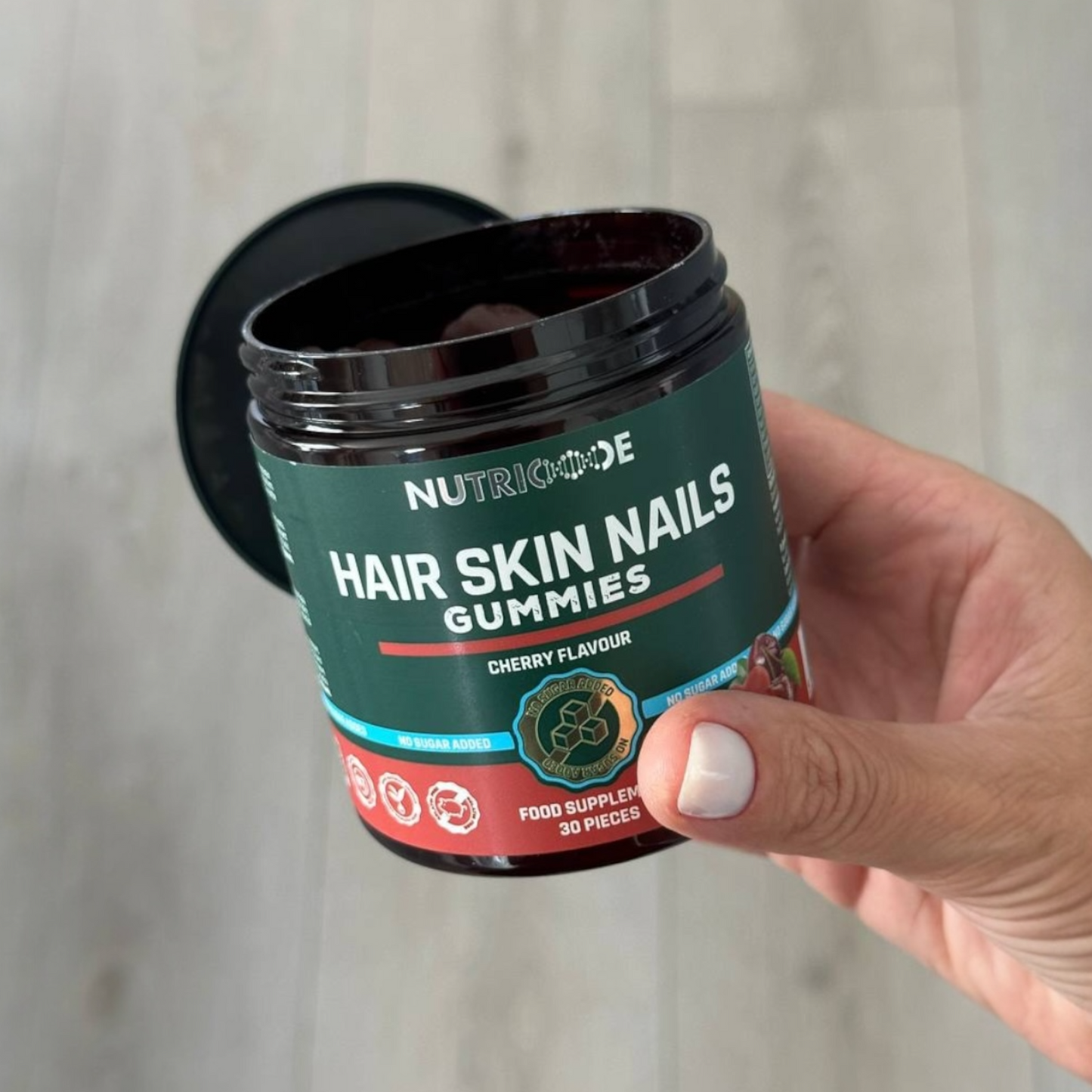 NUTRICODE Hair Skin Nails vitaminai guminukai odai, plaukams ir nagams (be pridėtinio cukraus)