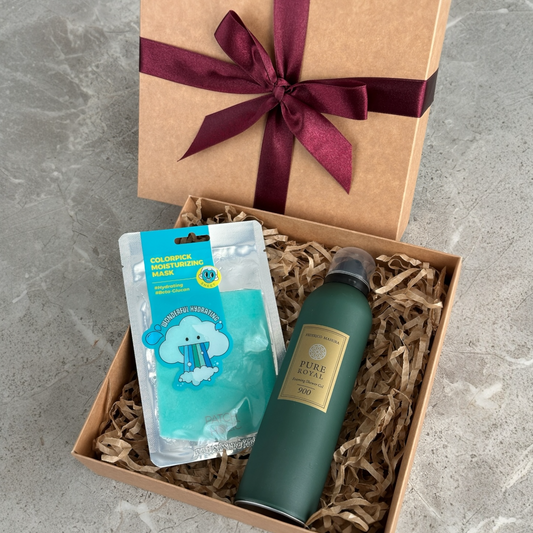 Dovanų rinkinys: Dušo putos + veido kaukė