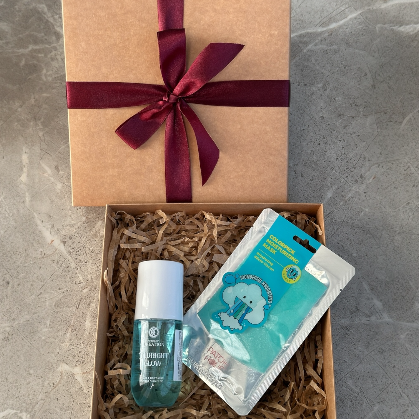 Dovanų rinkinys: Kūno ir plaukų dulksna + veido kaukė