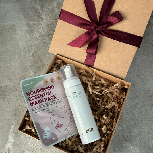 Dovanų rinkinys: Veido putų prausiklis + veido kaukė