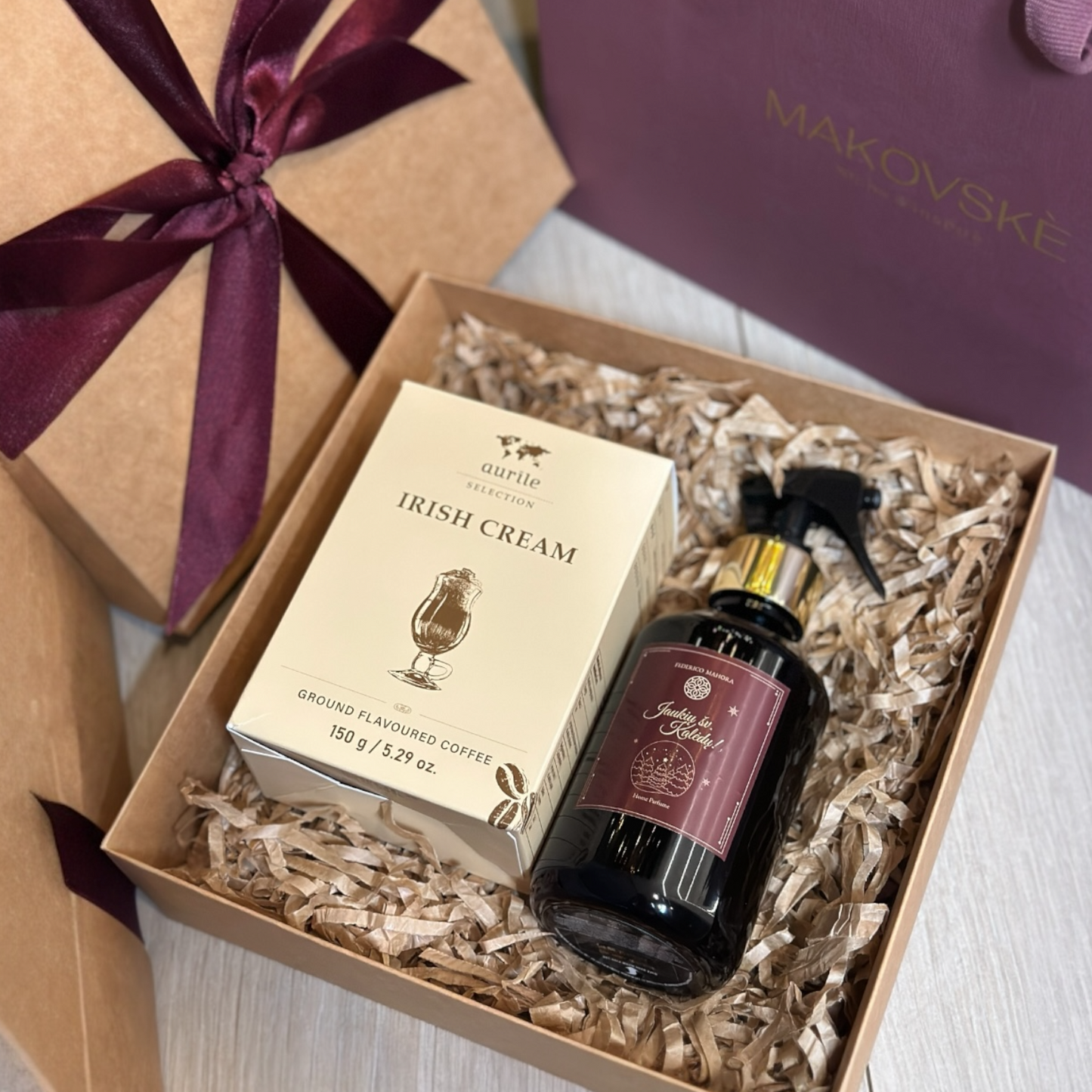 Riboto leidimo Kalėdinis personalizuotas patalpų ir automobilio purškiamas kvapas „Jaukių šv. Kalėdų“