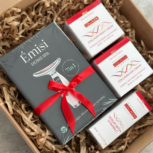 Ryto ir vakaro veido rutina + DOVANA Emisi LED veido masažuoklis