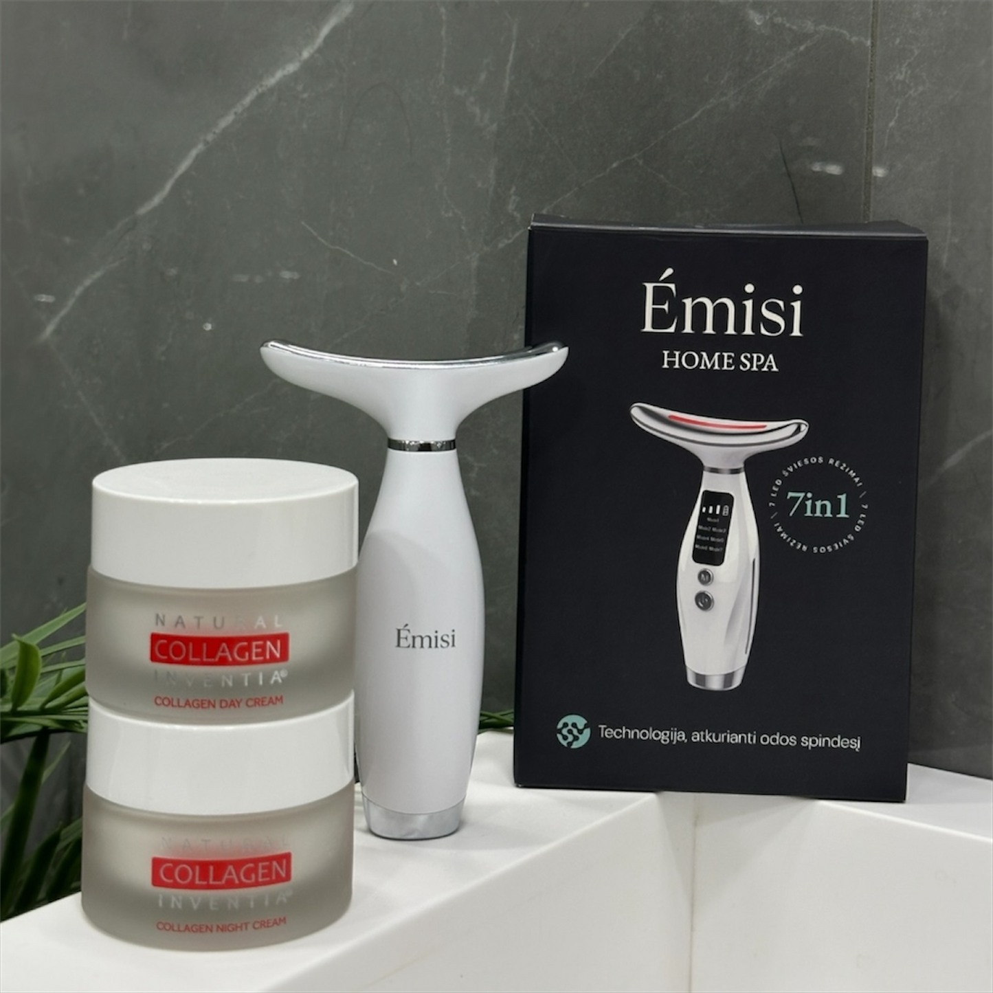 Veido rutinos rinkinys: Inventia kolageno dieninis ir naktinis kremai