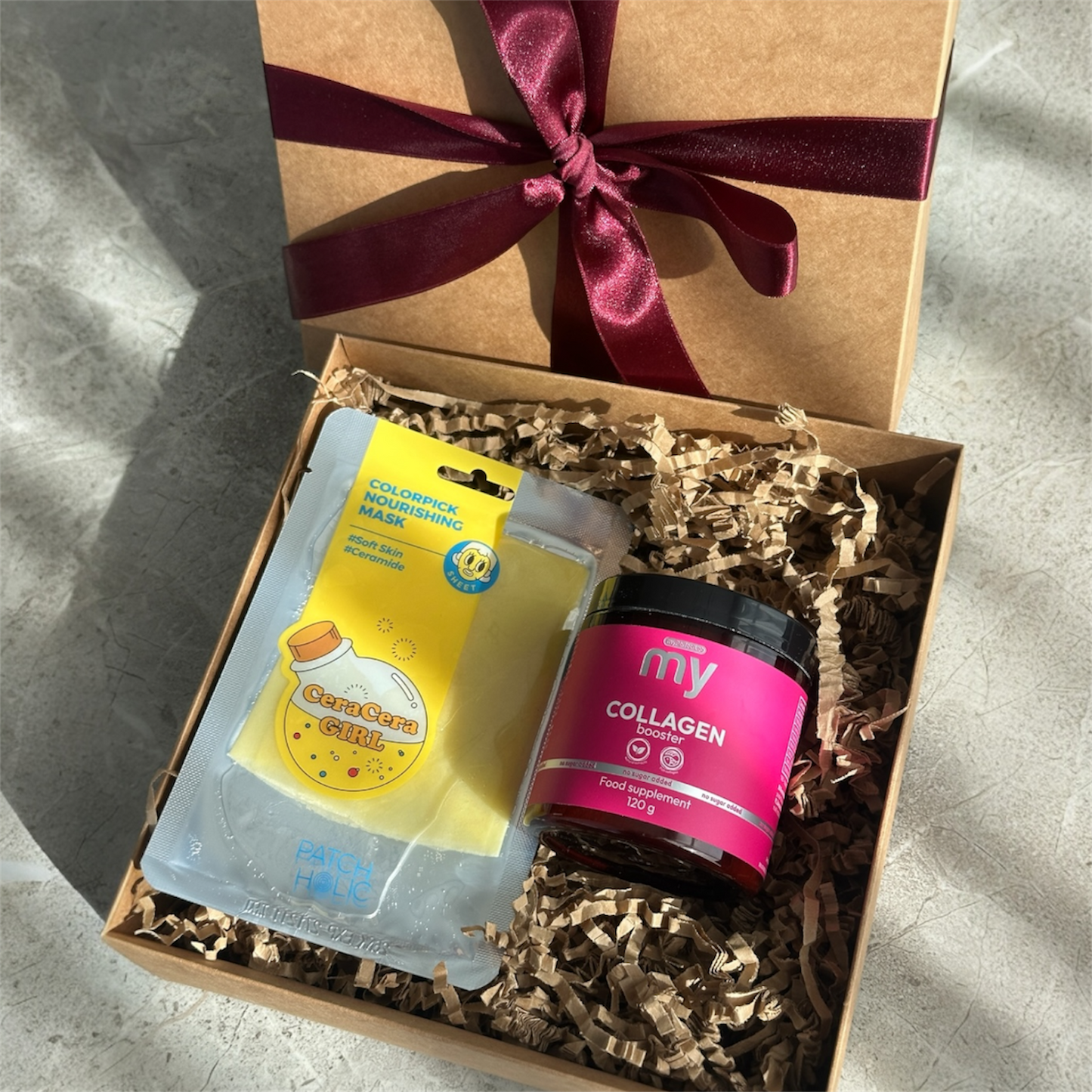 Dovanų rinkinys: Korejietiška veido kaukė + jūrinis kolagenas Collagen Booster