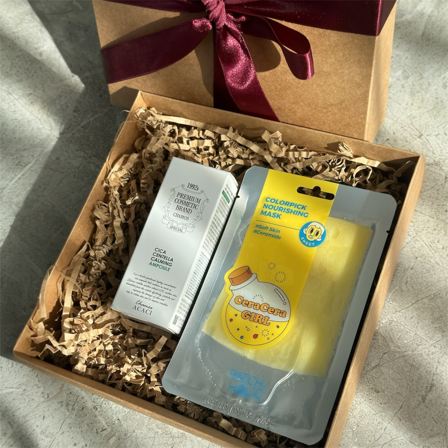 Dovanų rinkinys: CICA CENTELLA raminantis ir atkuriantis serumas - ampulė + jūrinis kolagenas Collagen Booster